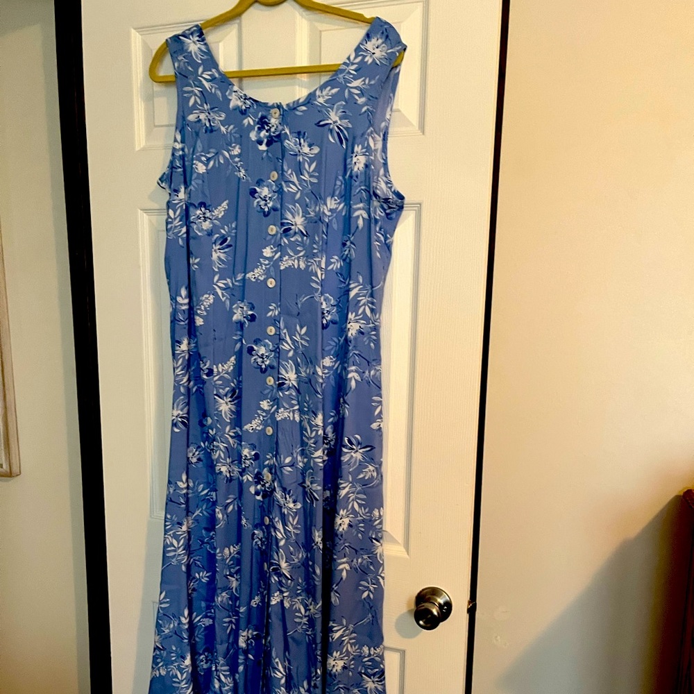 Korey brand dress. Perfect for Summer. Light blue/white and hint of dark blue.